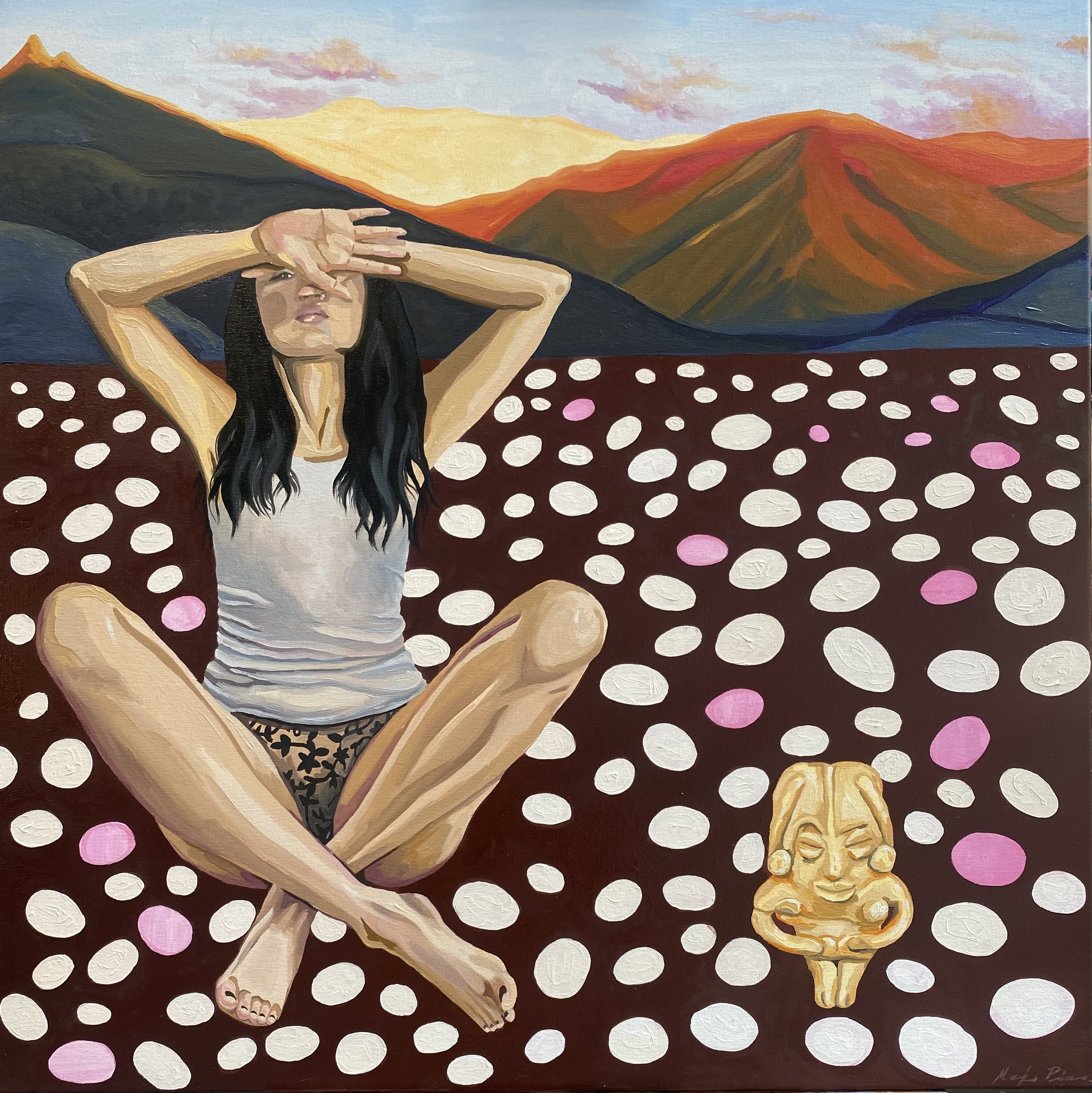 LA PRESSION DE LA FERTILITÉ, 2024
Huile sur toile
100 x 100 cm
