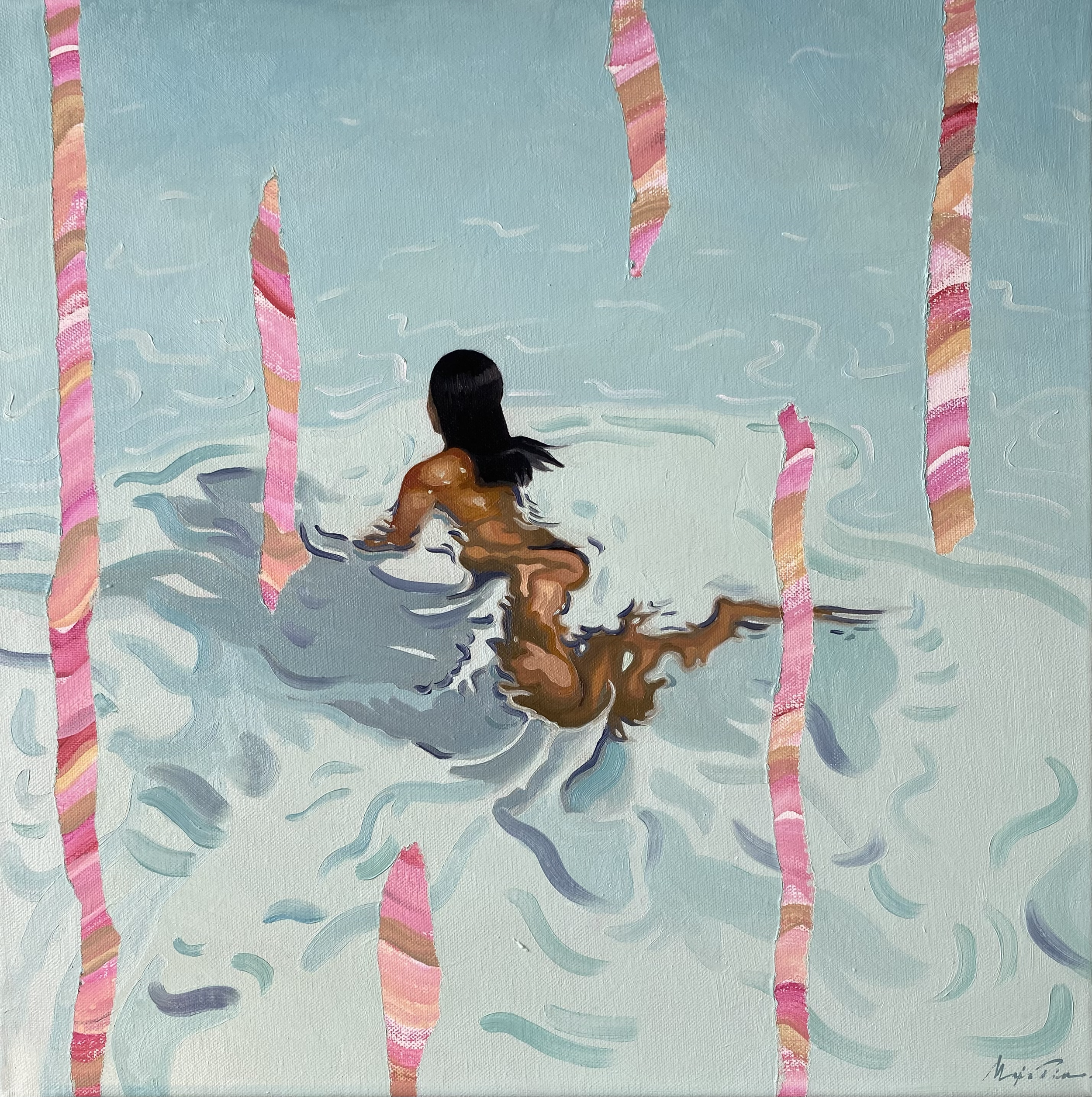 AGUA, 2025
Huile and Acryliques sur toile
50 x 50 cm 