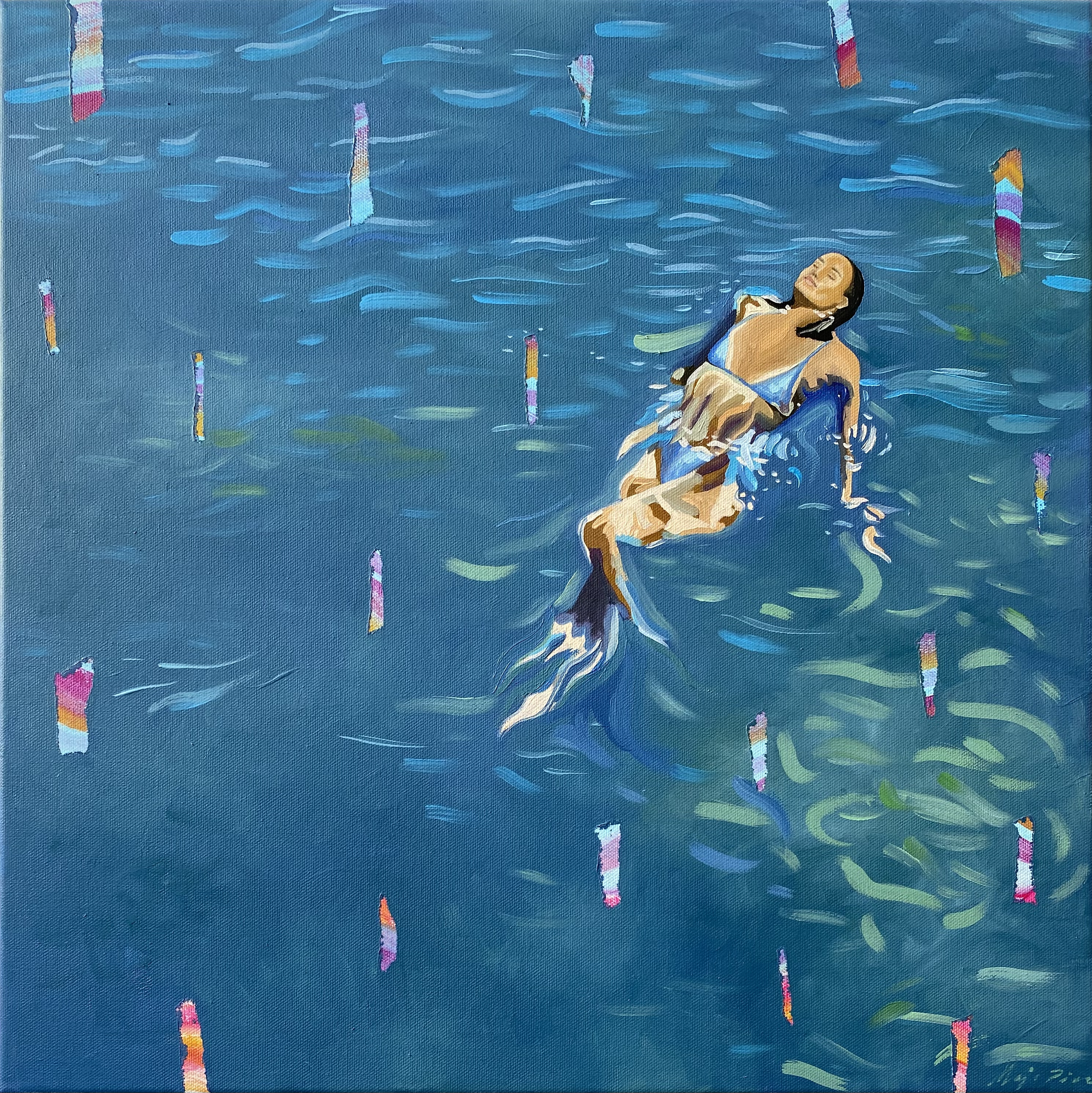 FLOTA, 2025
Huile and Acryliques sur toile
50 x 50 cm 