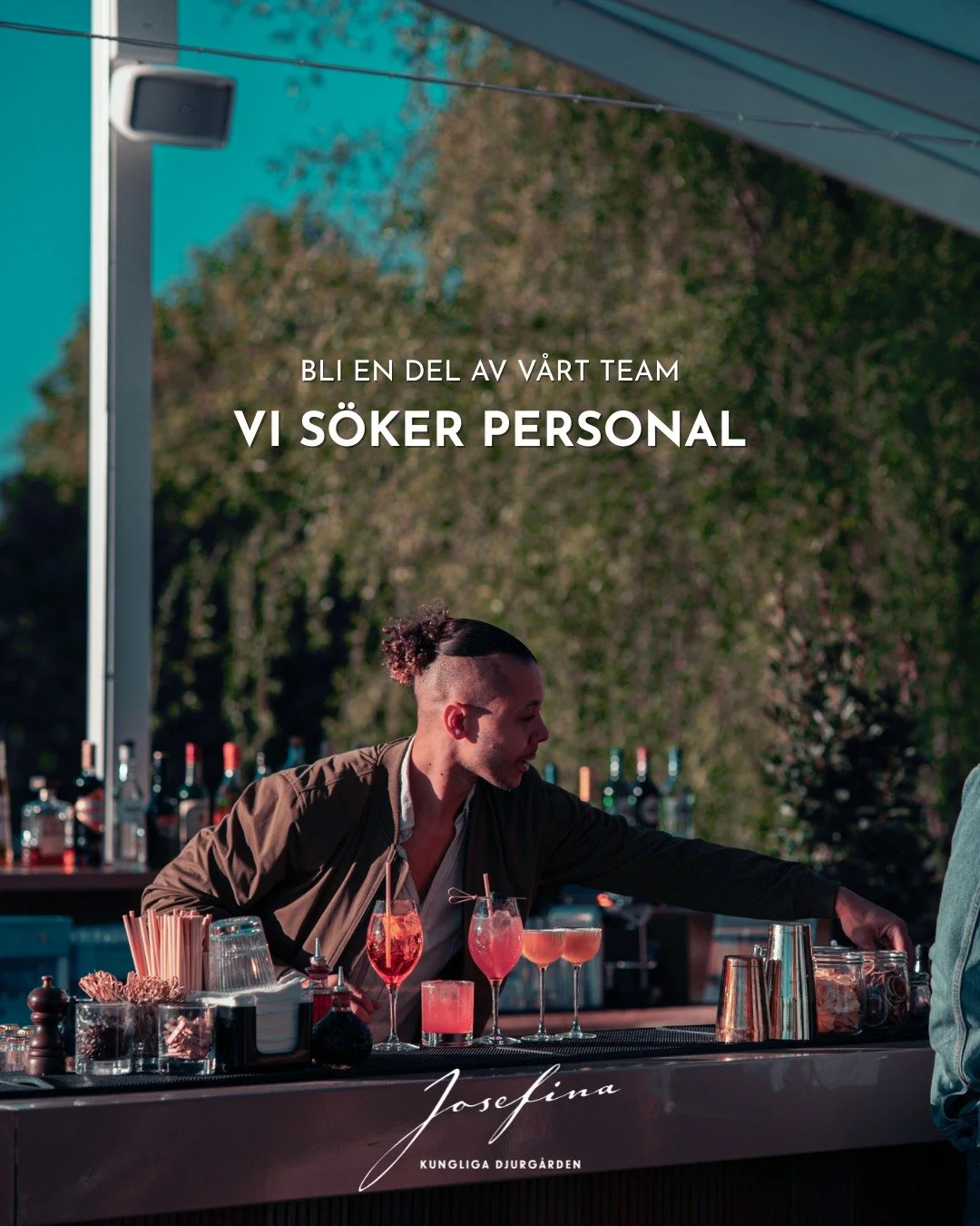 Vi s&ouml;ker serveringspersonal, kock, k&ouml;ksm&auml;stare, souschef, restaurangchef, hovm&auml;stare samt bokningsansvarig/event manager som vill bli en del av v&aring;rt team. 

Ans&ouml;k via personal@josefina.nu och m&auml;rk mailet med den tj