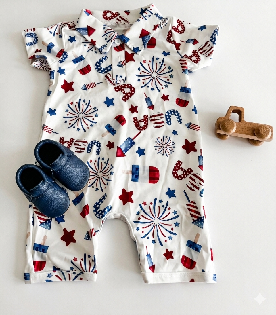 4th of July Baby Boy Set