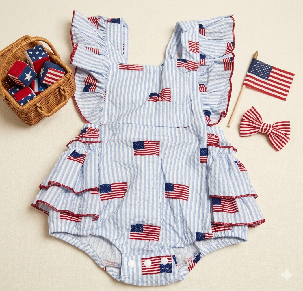 4th of July Infant Romper