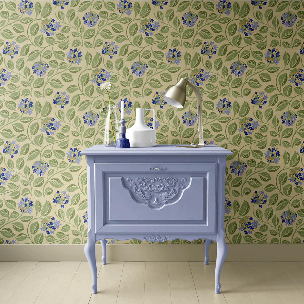 A gentle cottage-garden feel. The hand-drawn shapes and muted vintage palette make this design perfect for wallpaper, fabric, and home décor with a cozy farmhouse or springtime aesthetic.