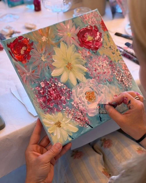 Sip n' Paint - Friday 9th Oct, 7pm-9pm - Abstract Florals with Roz from 'Tipperley Hill'