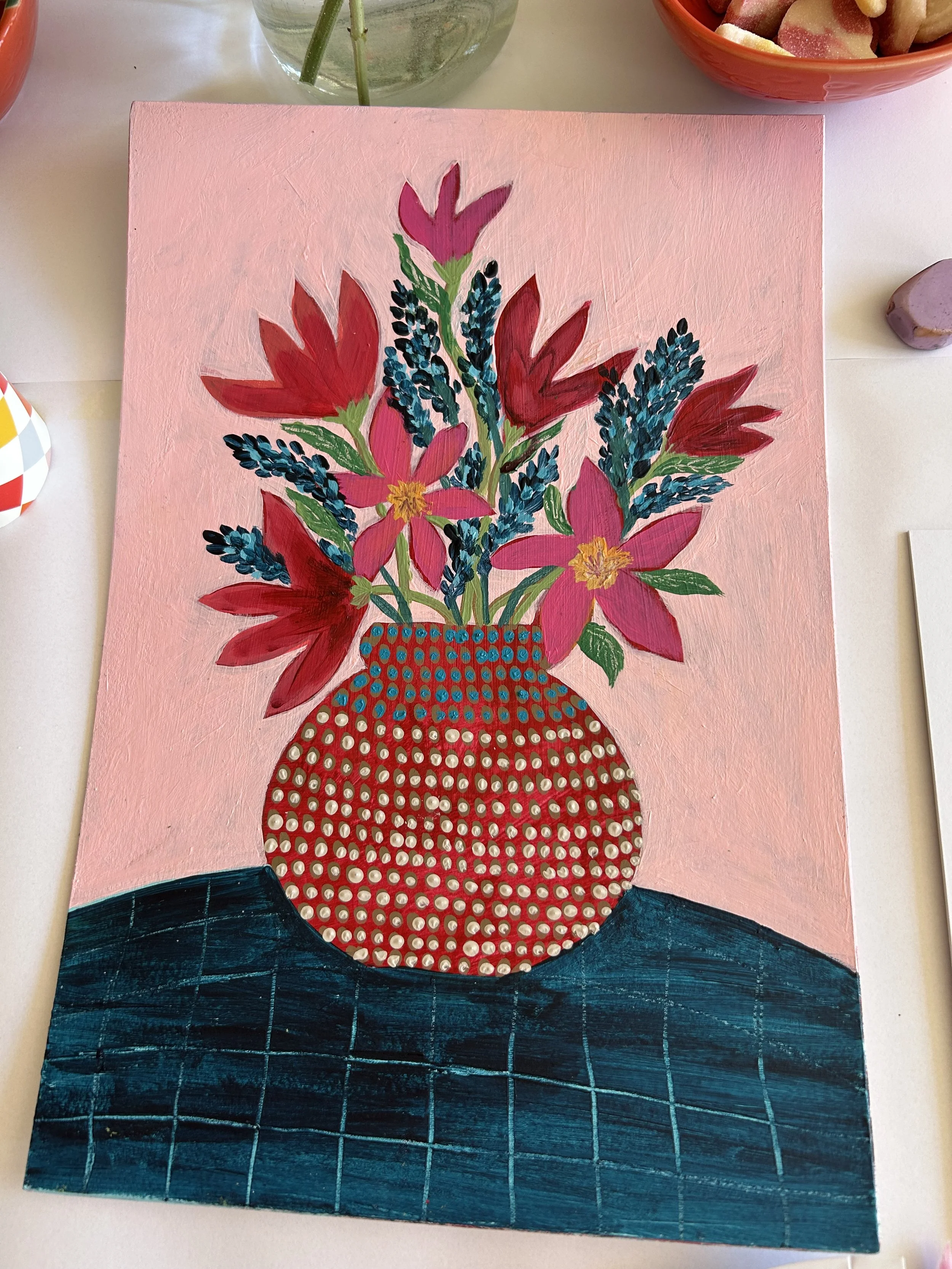 Flower Canvas Sip n Paint - Fri 11th Sept 7:30pm-9:30pm