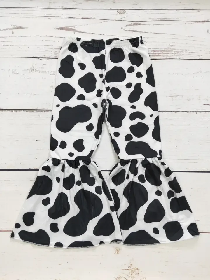 Girls Cow Printed Pants