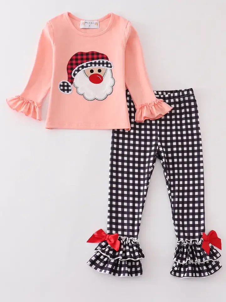 Pink Santa Pants Set 5T