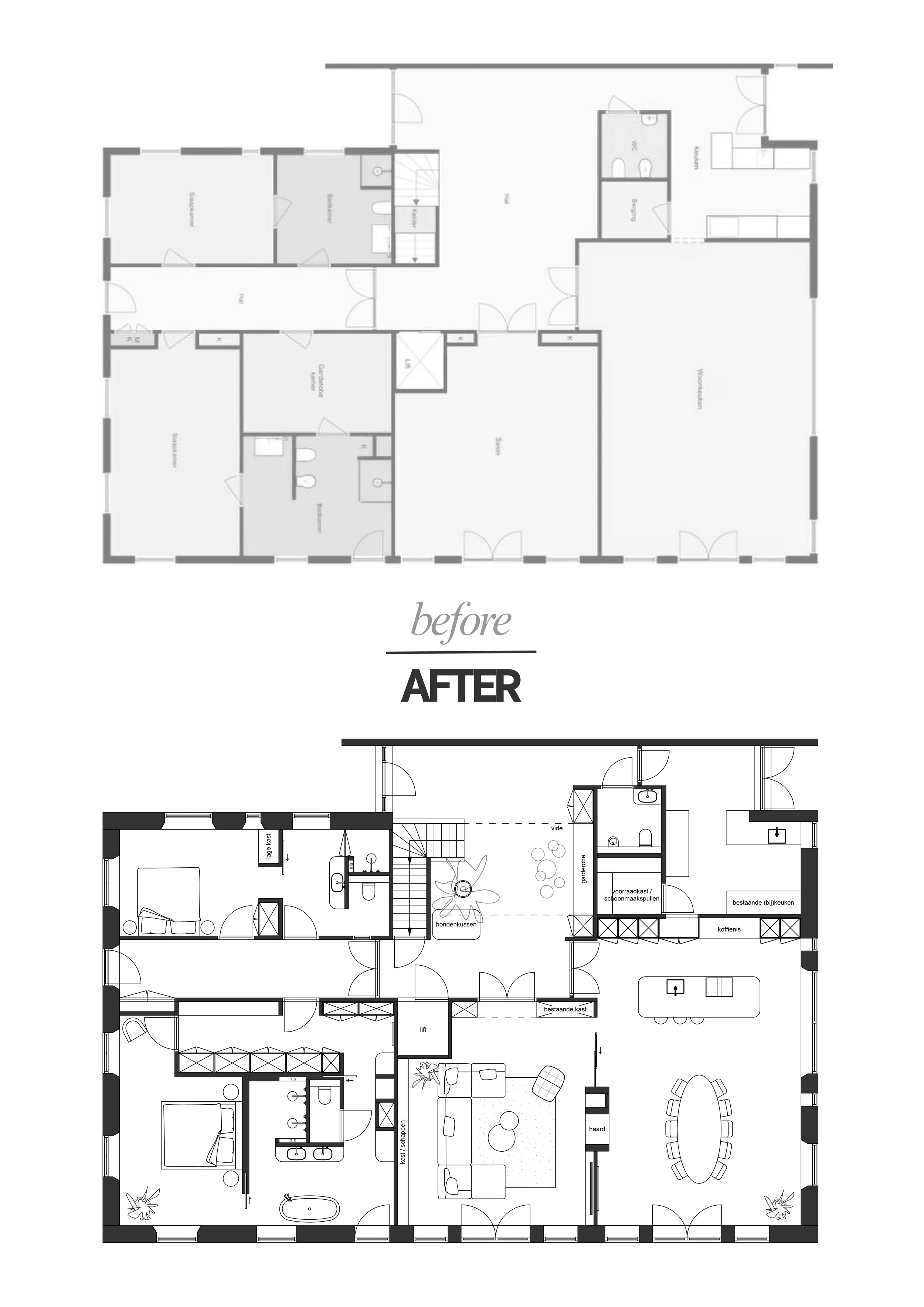 de plattegrondontwerper verbouwing woonboerderij plattegrond ontwerp ontwerper  interieurontwerp interieurontwerper