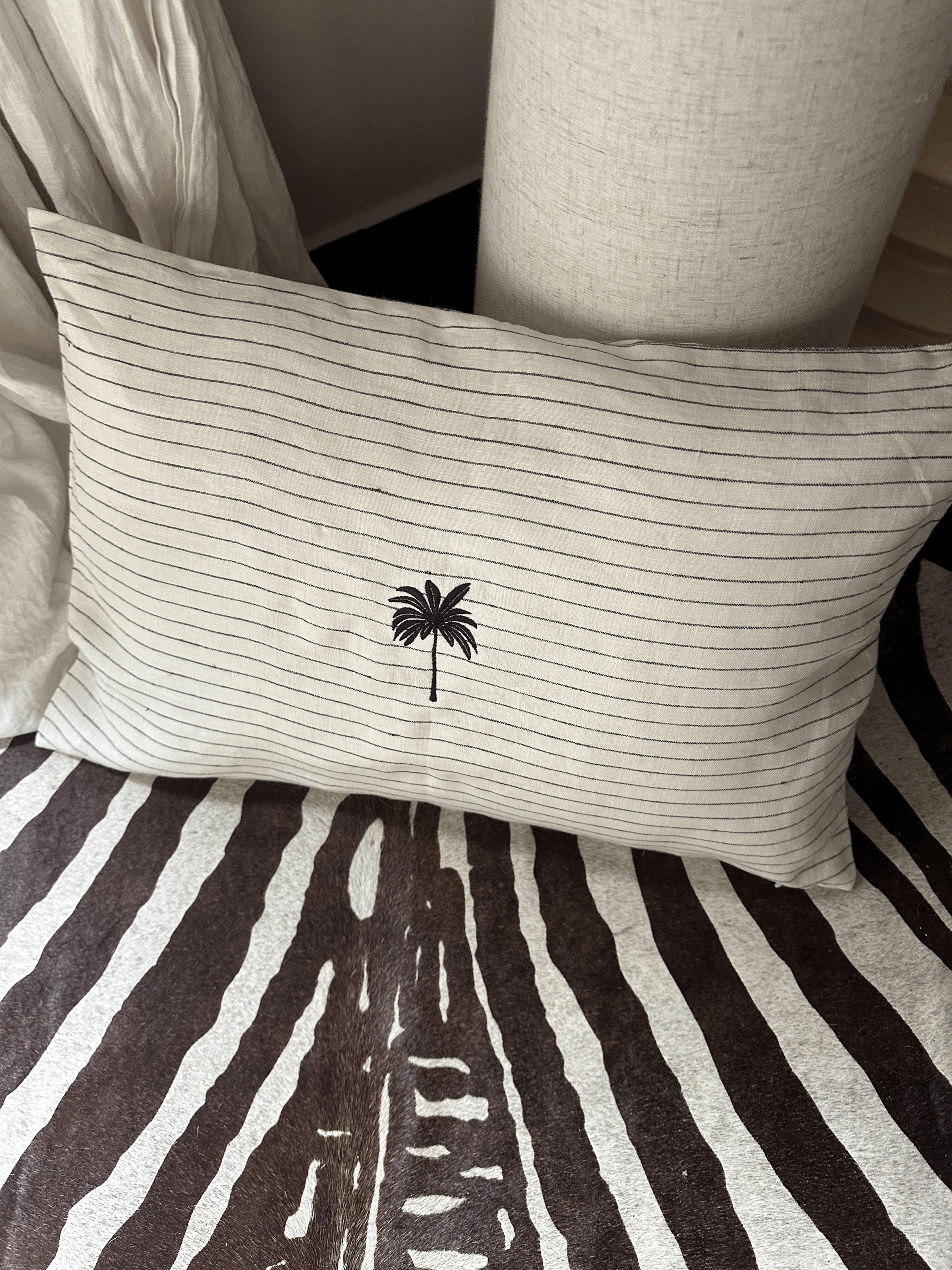 The Iconic Piece — white linen pinstripe
