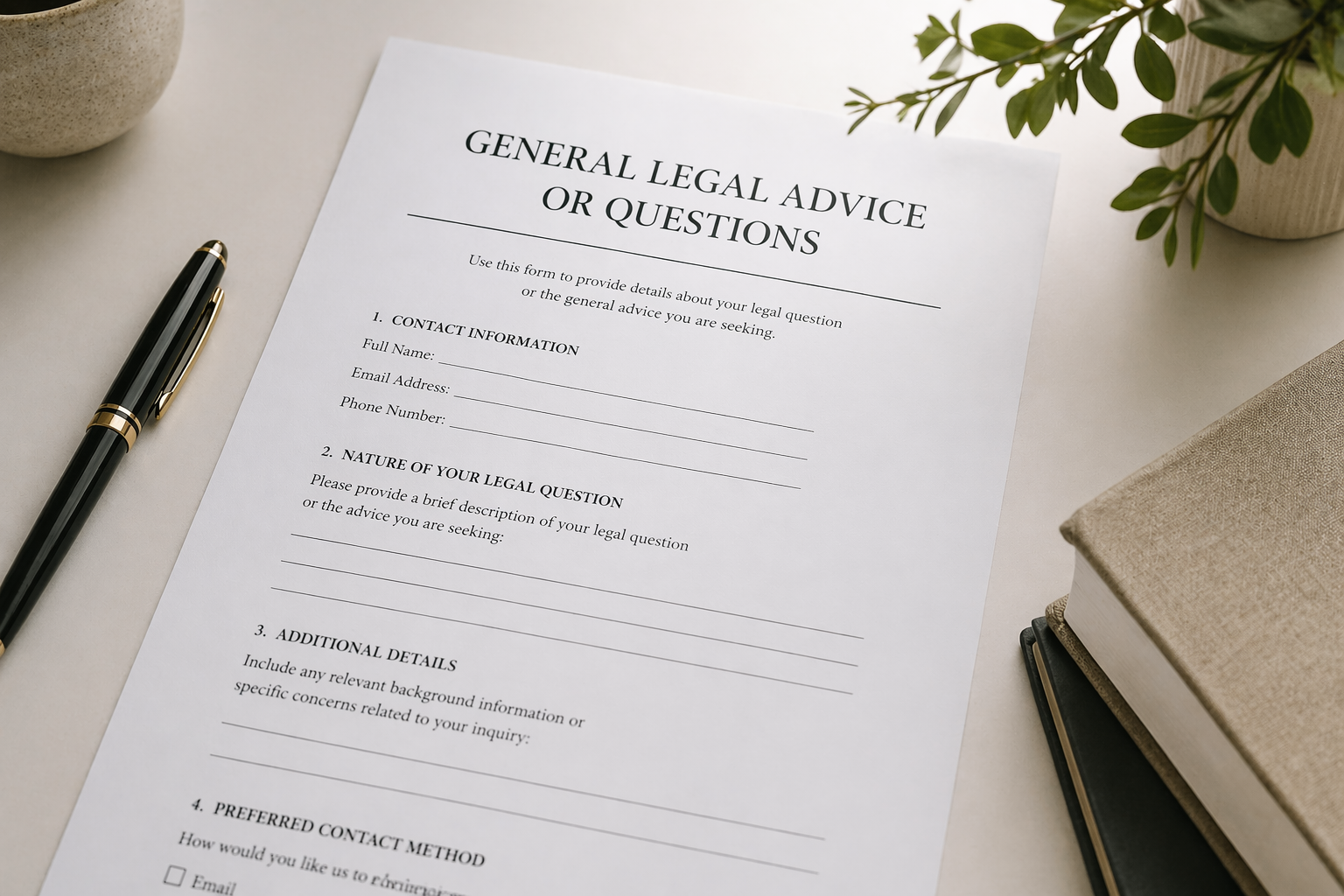 General Legal Advice or Legal Questions