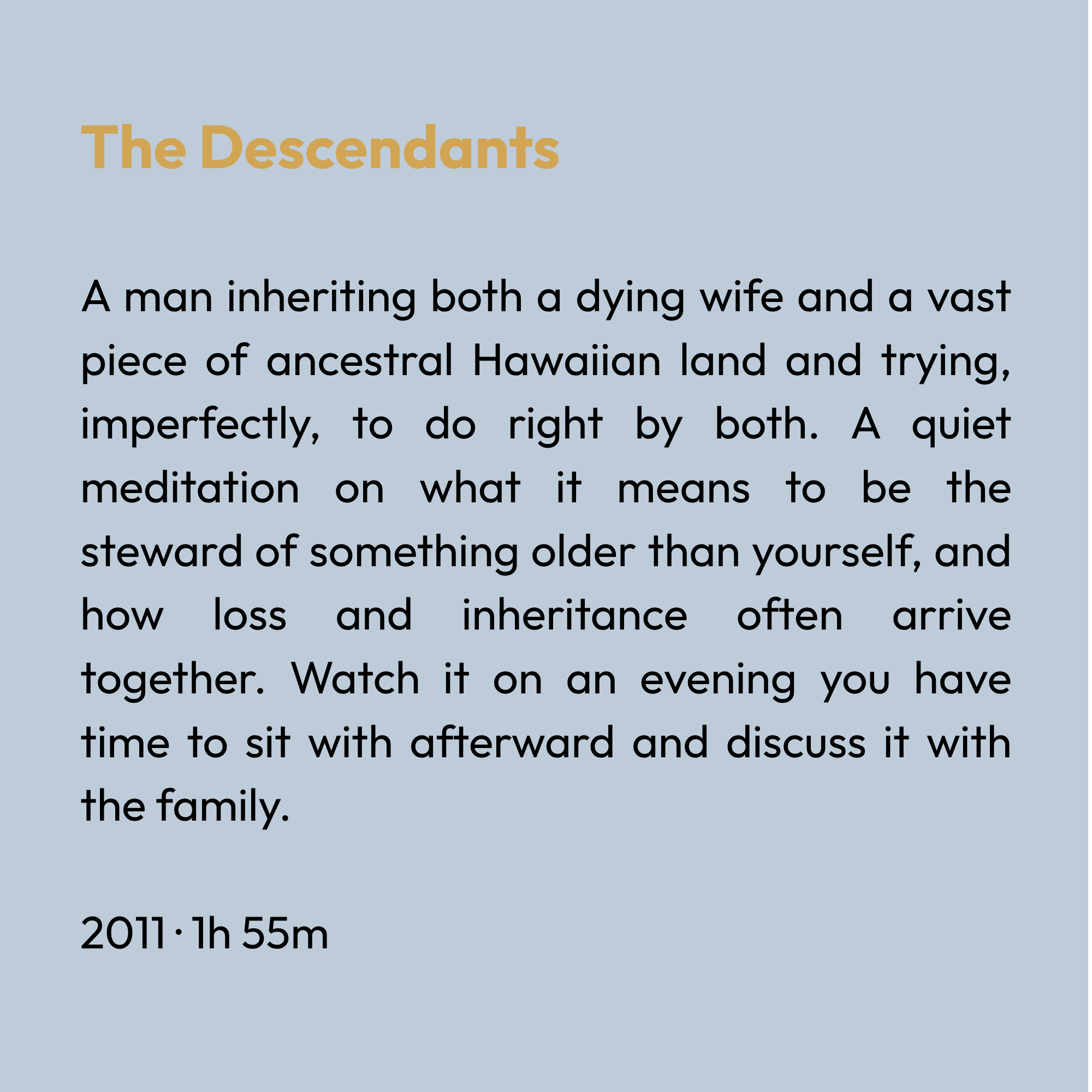 The Descendants‍