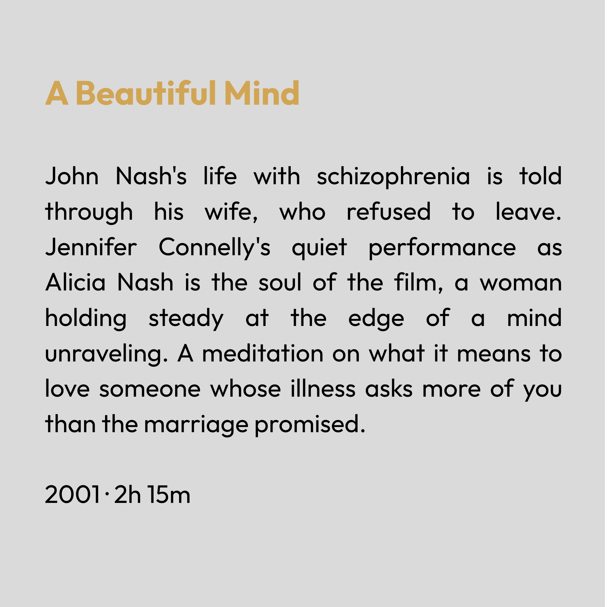 A Beautiful Mind