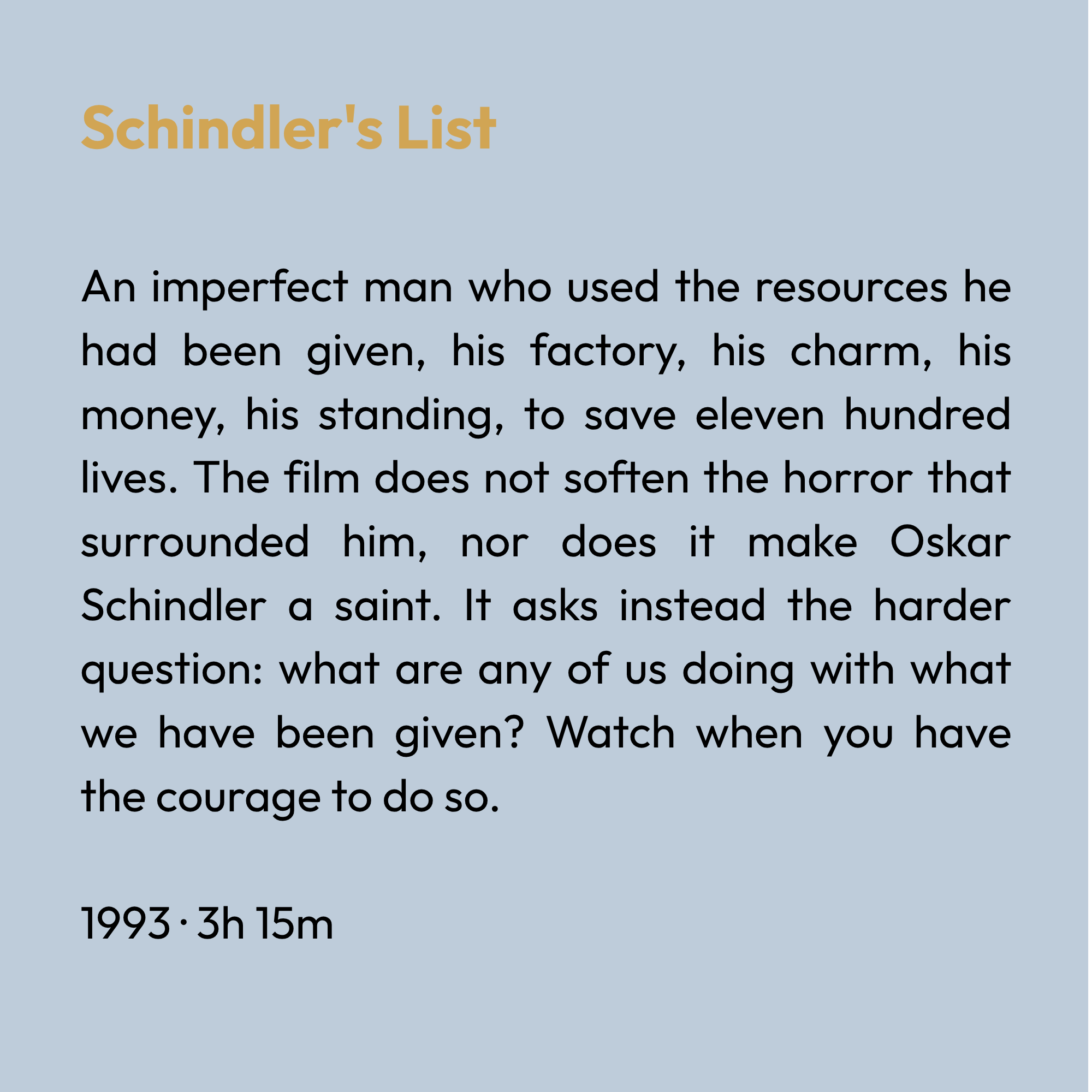 Schindler's List