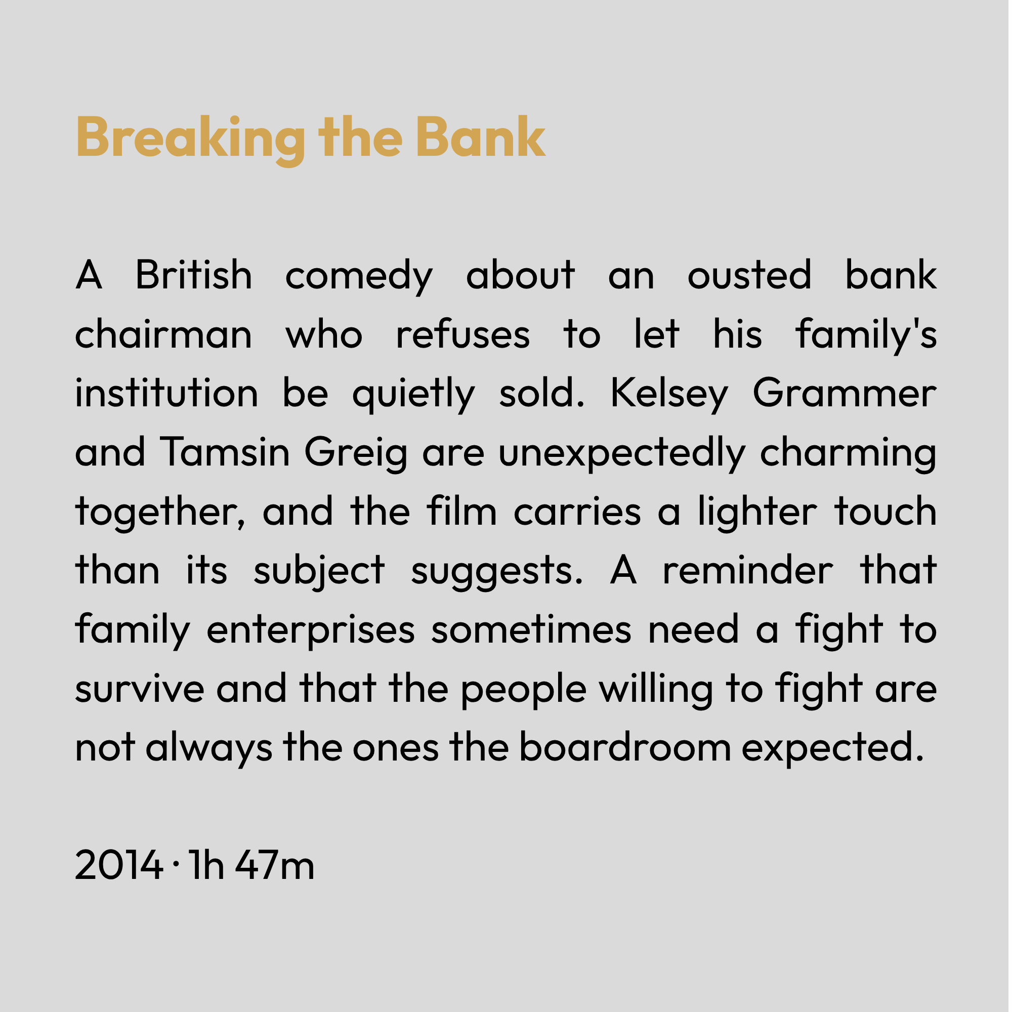 Breaking the Bank