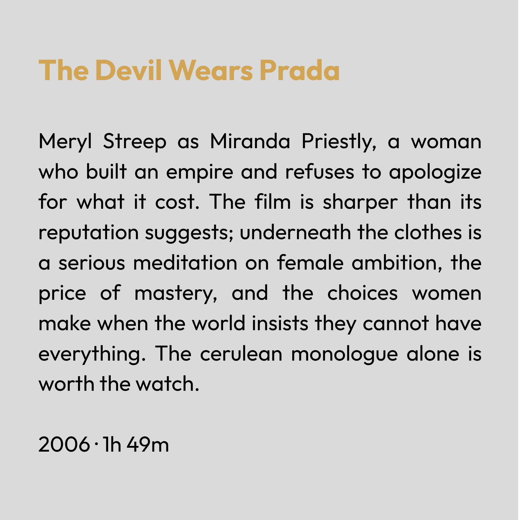 The Devil Wears Prada