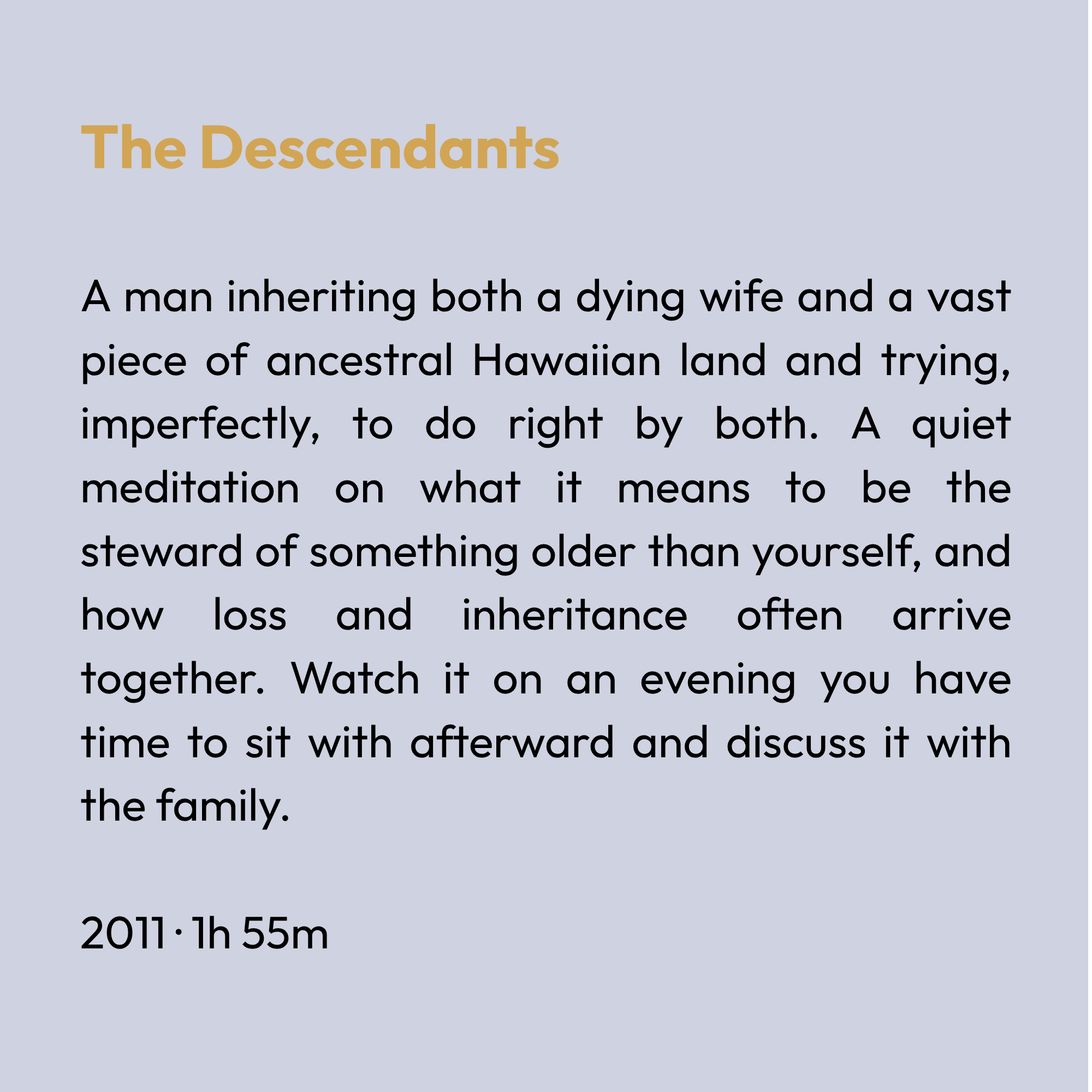 The Descendants 