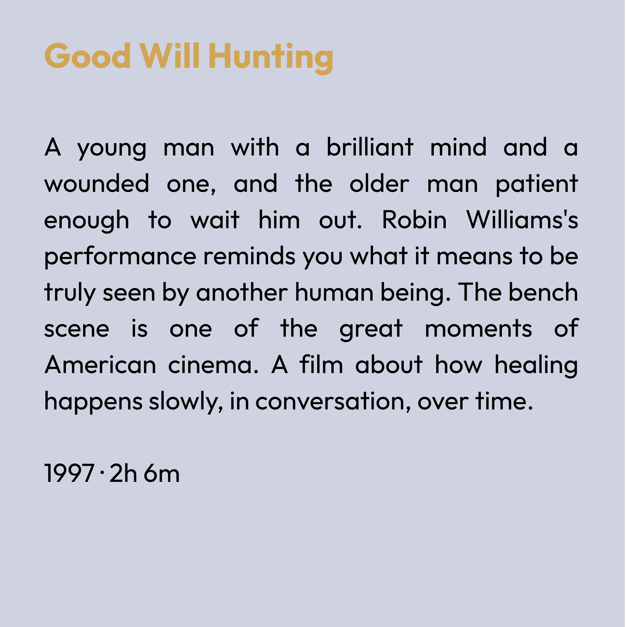 Good Will Hunting