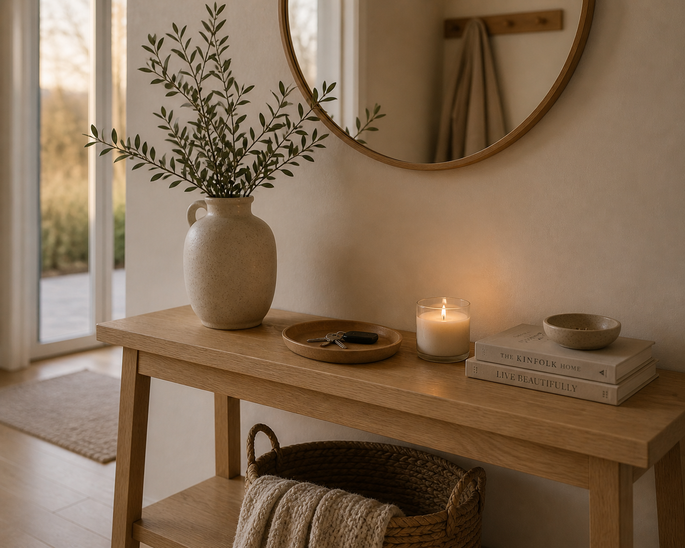 How to Style a Soft, Minimal Entryway