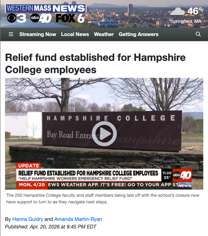 Western MA NEWS