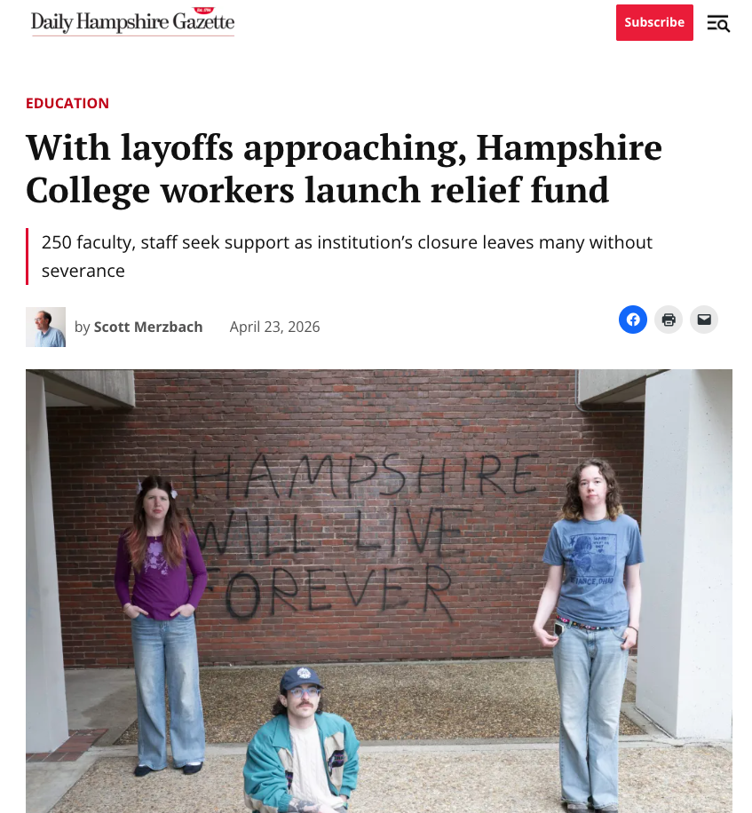 Daily Hampshire Gazette &amp; The Greenfield Reporter