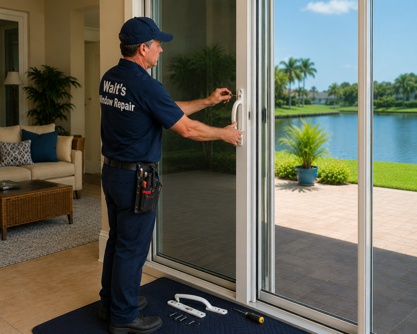 Sliding Glass Door Handle and Lock Set Replacement