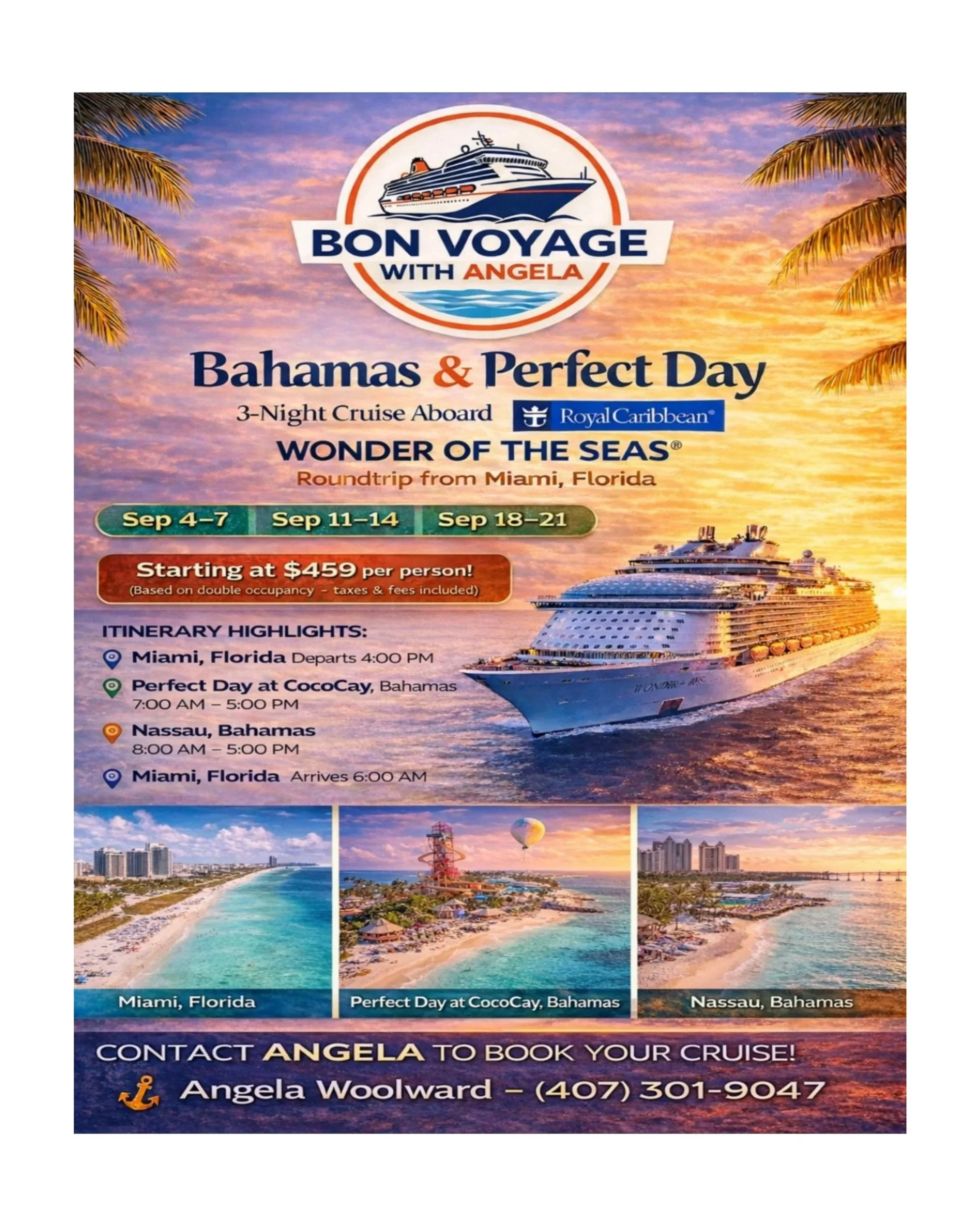 Bahamas Perfect Day Trip in Sept 2026 