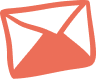 A stylized pink envelope icon on a white background.