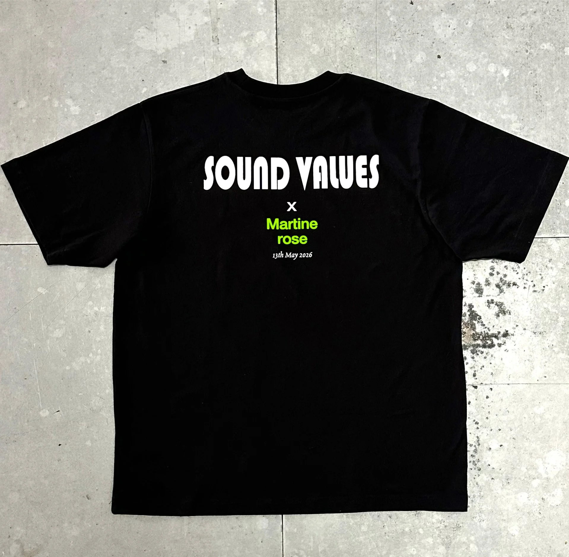 Sound Values x MARTINE ROSE limited edition tee