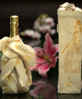 Bouteilles Varicour par Madame dans leur furoshiki