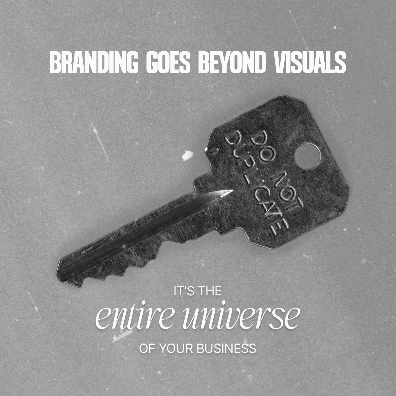Branding and graphic design visuals are your entire brand universe. key visual