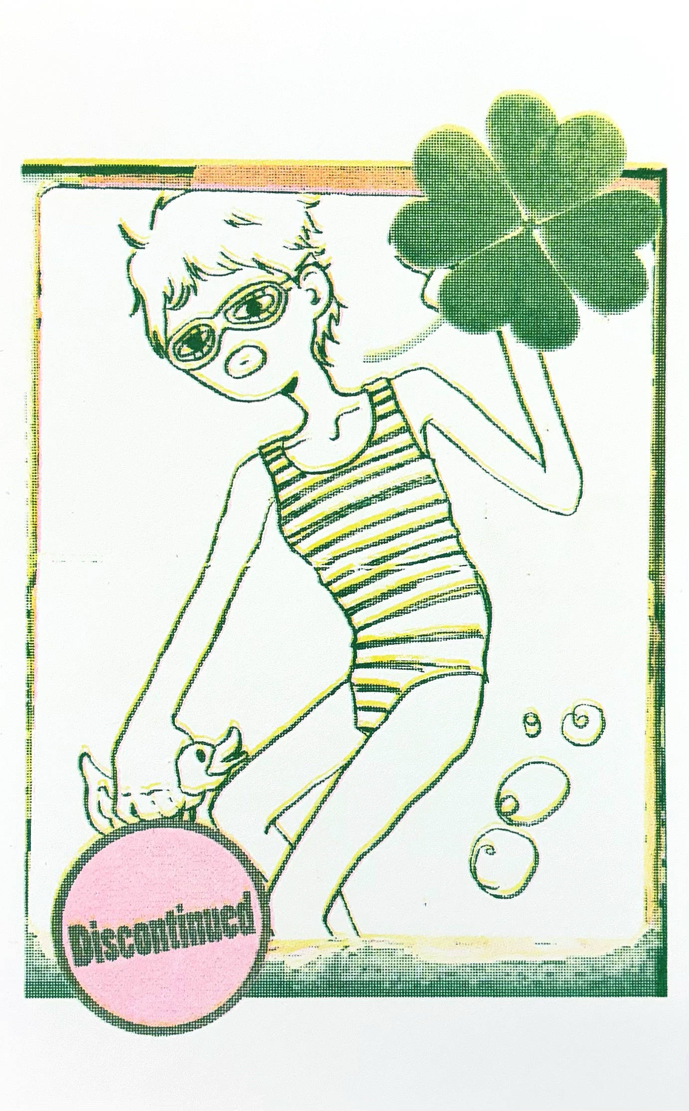 discontinued, 5"x8", risograph on paper. 2025