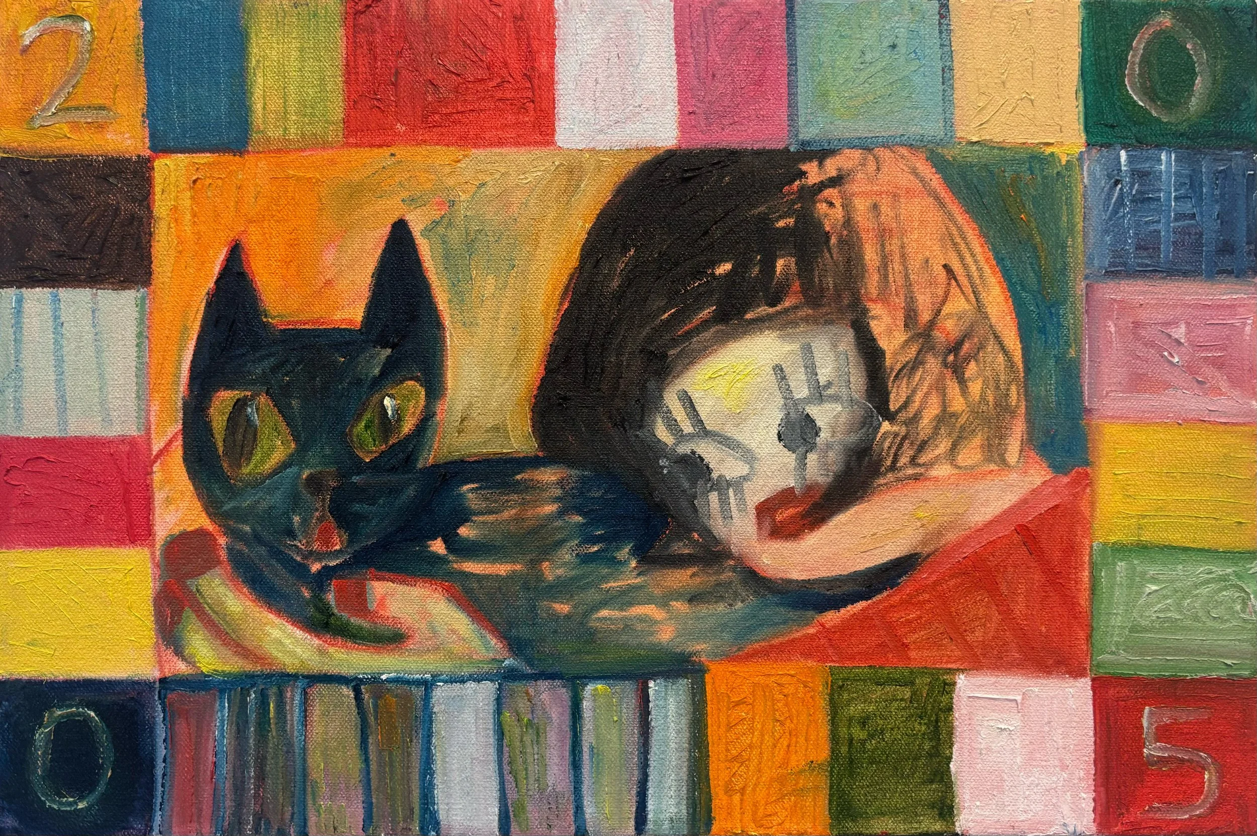 birthdays are the days you miss your mom, 15"x10", oil on canvas. 2026