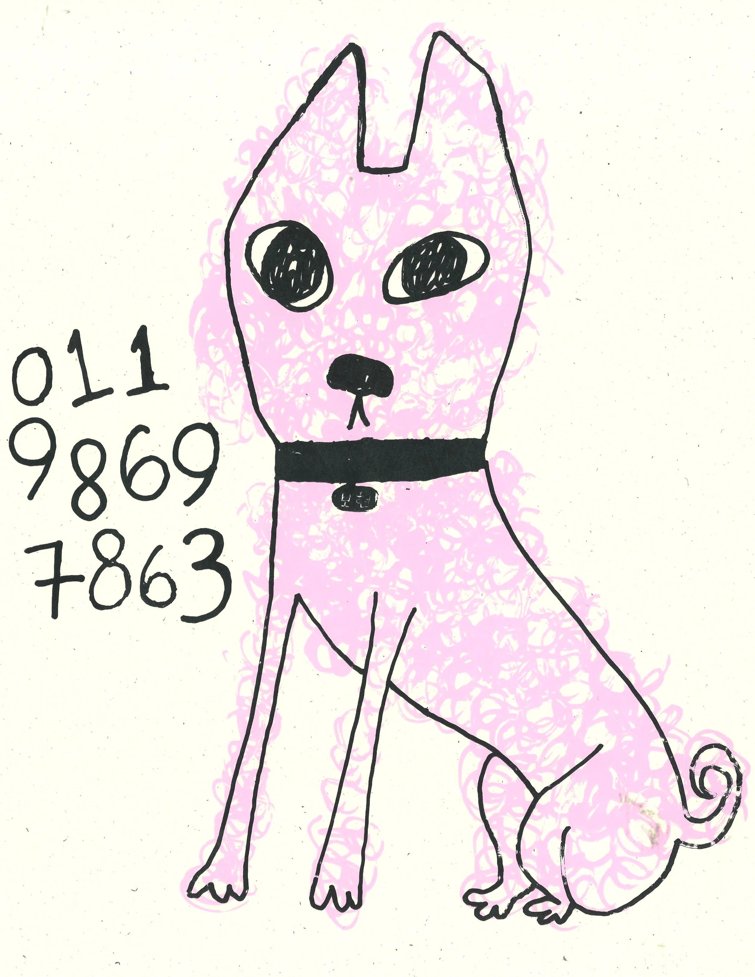 "necklace", 8.5"x11", screenprint on paper. 2026
