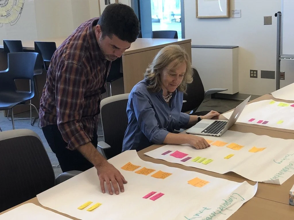Two clients working together on a project.