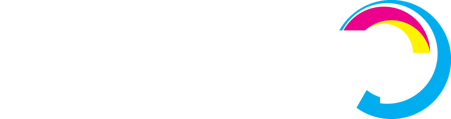 Logo for Printing United Expo with overlapping colorful circles and bold text.