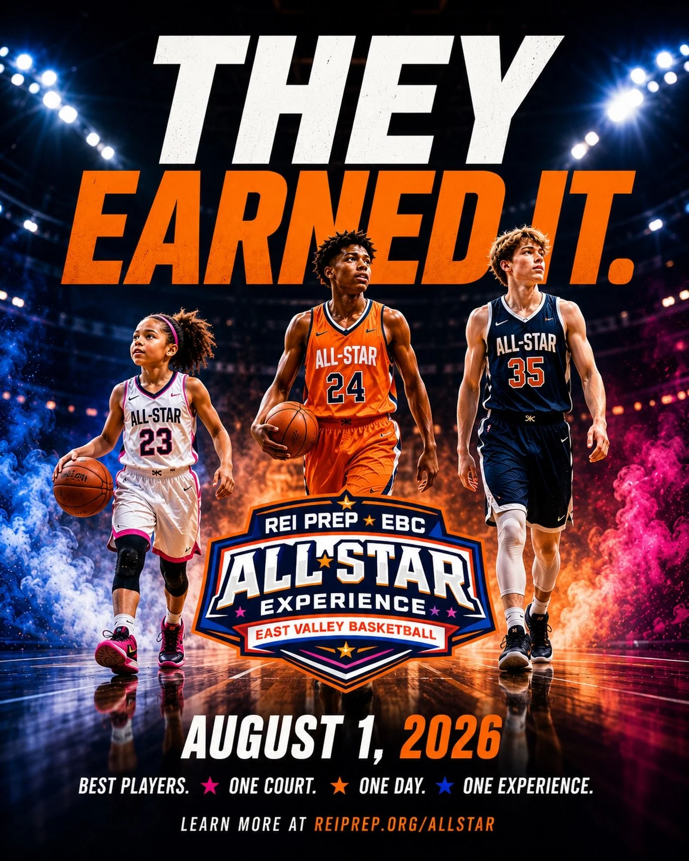 🏀 THEY EARNED IT.

The East Valley Basketball All-Star Experience is coming.

On August 1, the top players from across East Valley Basketball will come together for a day of competition, recognition, development, and community.

This isn&rsquo;t jus