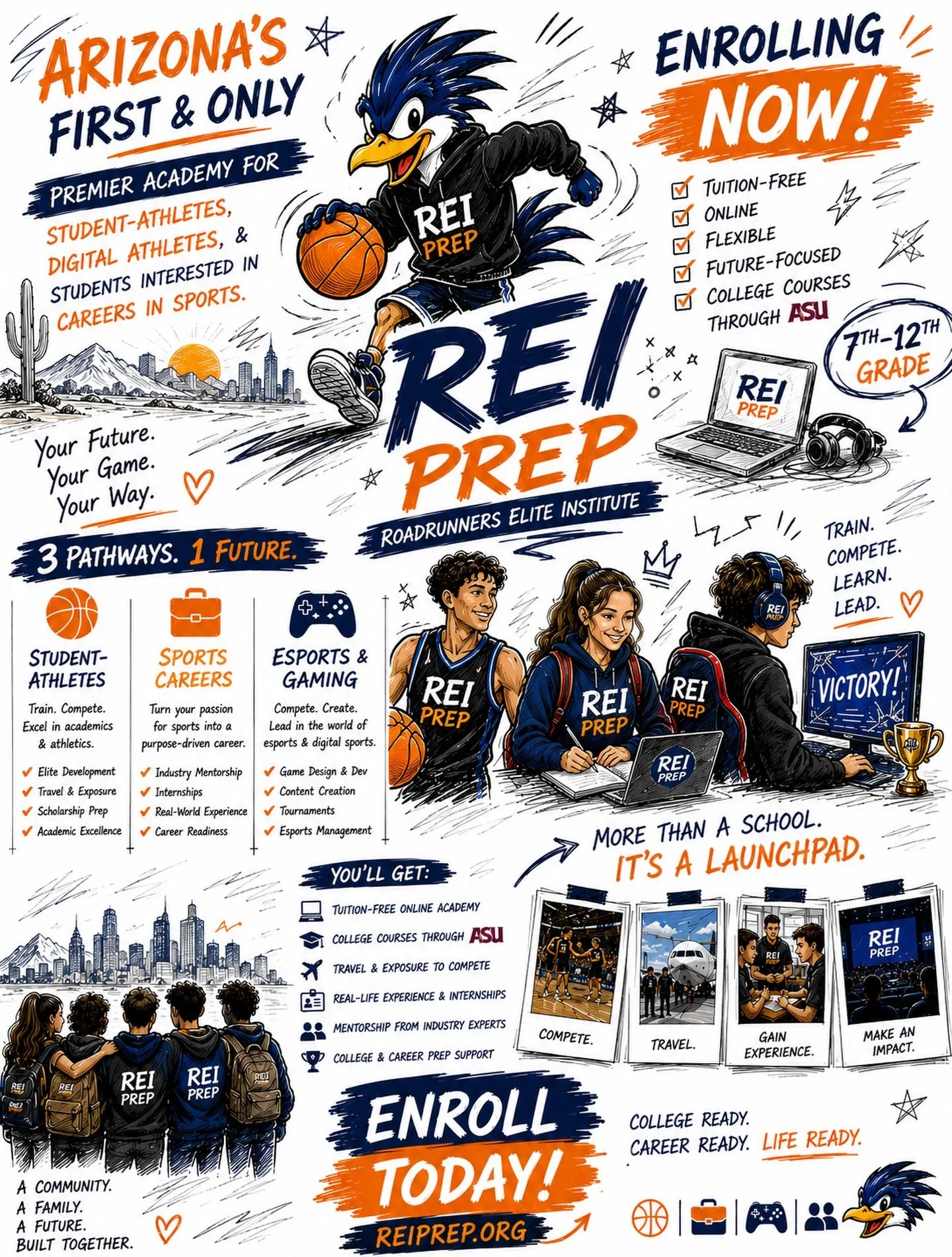 🚨 Arizona families&hellip; this is the one. 👀🔥

REI Prep is now enrolling for Fall 2026 &mdash; and we&rsquo;re not your typical school.

We built Roadrunners Elite Institute for students who want more than sitting in a classroom all day with no c