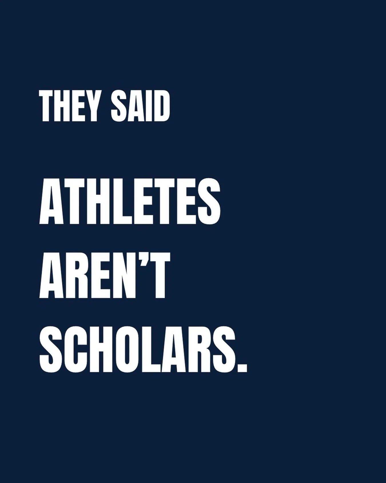 THEY SAID:

Athletes aren&rsquo;t scholars.

We disagreed.

Too often, student-athletes are told they have to choose.

Academics or athletics.
Classroom or competition.
Books or basketball.

At REI Prep, we believe the best student-athletes do both.

