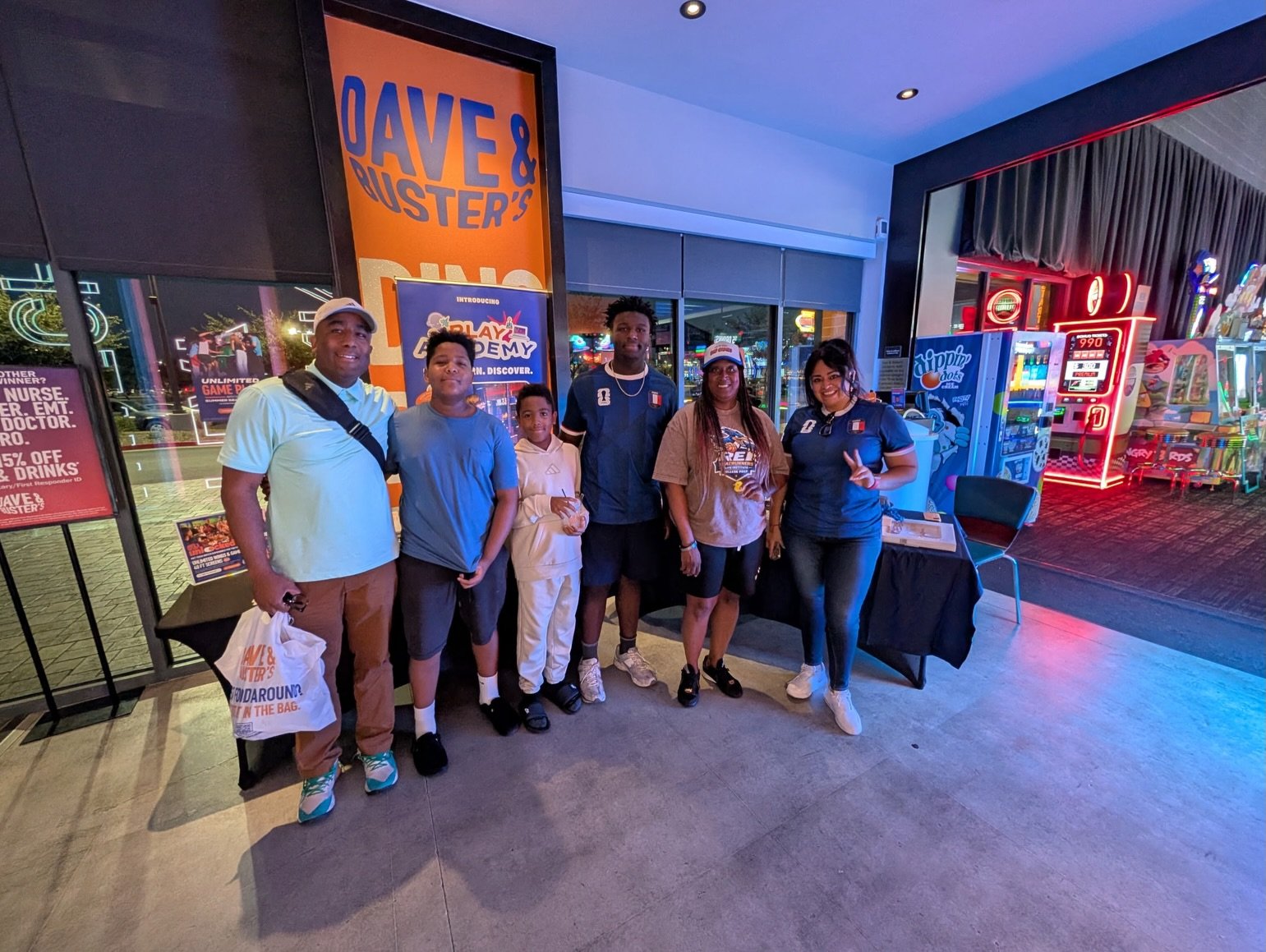 🎮🏀 What a night. 💙🧡

Our first REI Prep x Dave &amp; Buster&rsquo;s Spirit Night was everything we hoped it would be&mdash;families laughing together, kids competing, prizes being won, great conversations, and new connections being made.

The bes