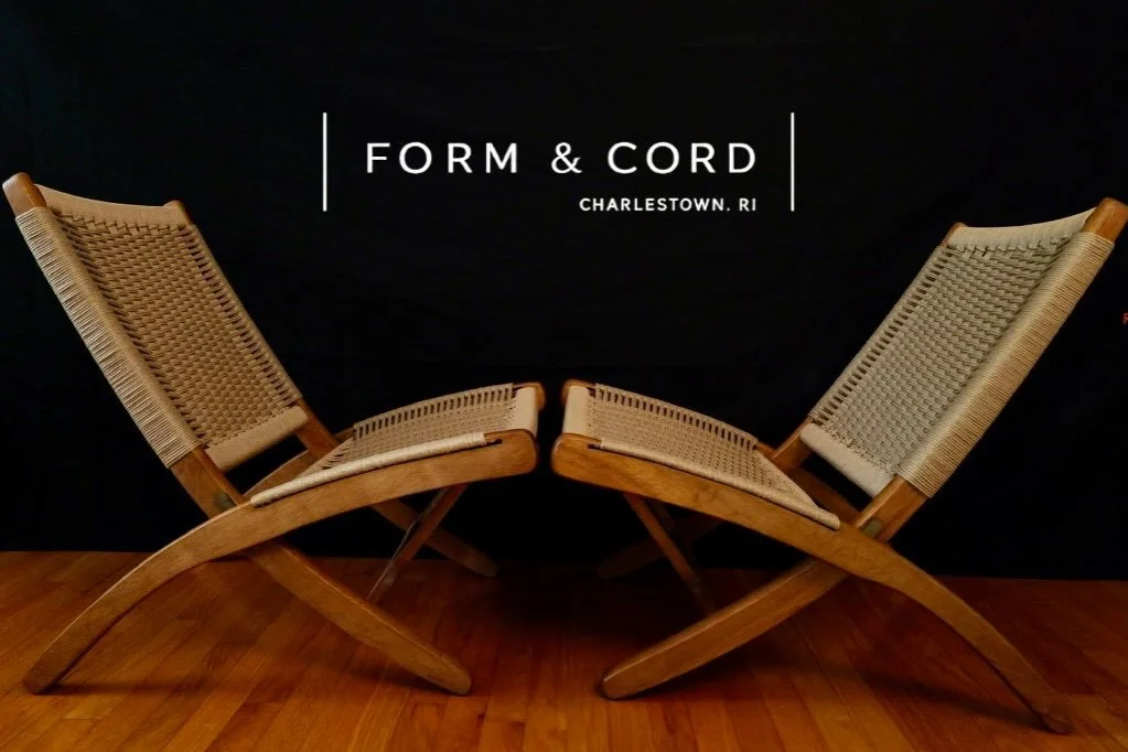 Welcome to Form &amp; Cord! We are a small woodworking shop run by a husband-and-wife team in Charlestown, Rhode Island. We focus mainly on Danish cord woven furniture - built from scratch and refurbished - as well as a few select other pieces, like 
