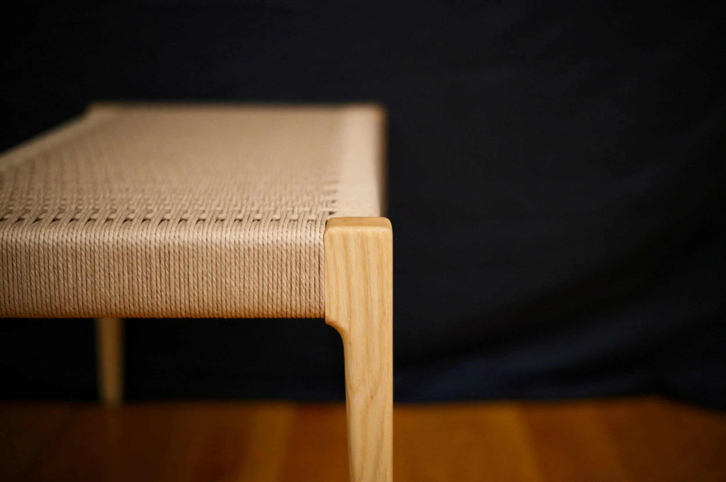 Our three foot bench in ash. Our lumber is locally sourced from right over the border in Connecticut and the Danish paper cord is imported from Denmark. 
.
.
.
#danishmodern #rhodeisland #southcountyri #customfurniture #interiordesign