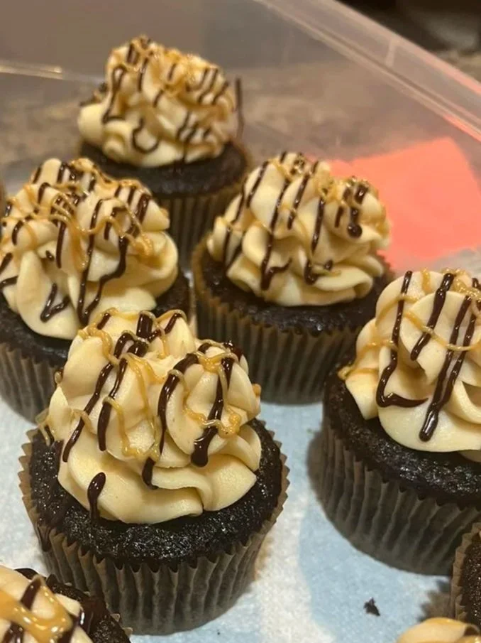 Chocolate Peanut Butter
-Chocolate Cake, Sweet & Fluffy PB Filling, PB Buttercream