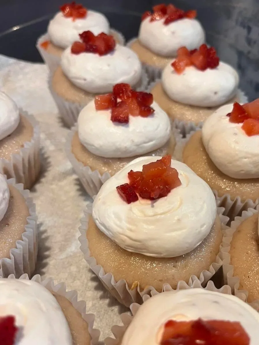 Strawberries & Cream
-Strawberry Cake, Strawberry Whipped Cream
