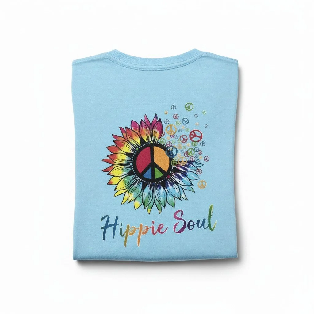 Hippie Soul Tee – Vintage Blue Comfort Colors Style