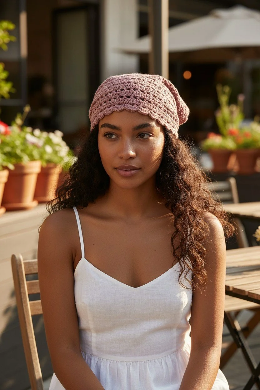 Handmade Crochet Bandana – Custom Color & Size