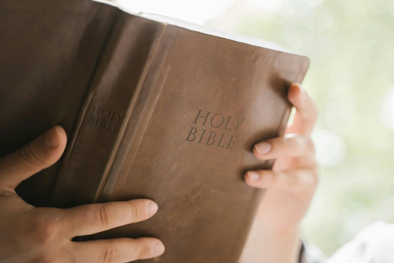 Person holding a Bible, representing faith, hope, and spiritual healing.