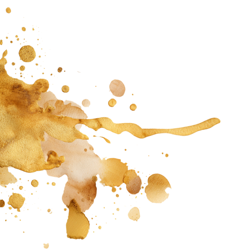 Coffee spill on a surface with brown coffee stains and splashes.