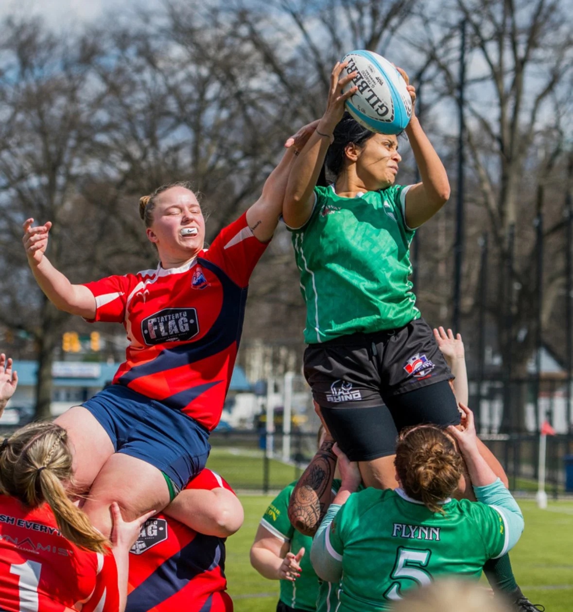 Women's rugby action