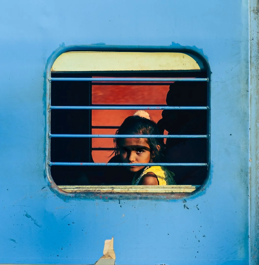 Indian Girl on Train Delhi.JPG