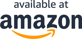 Amazon logo with text 'available at amazon'